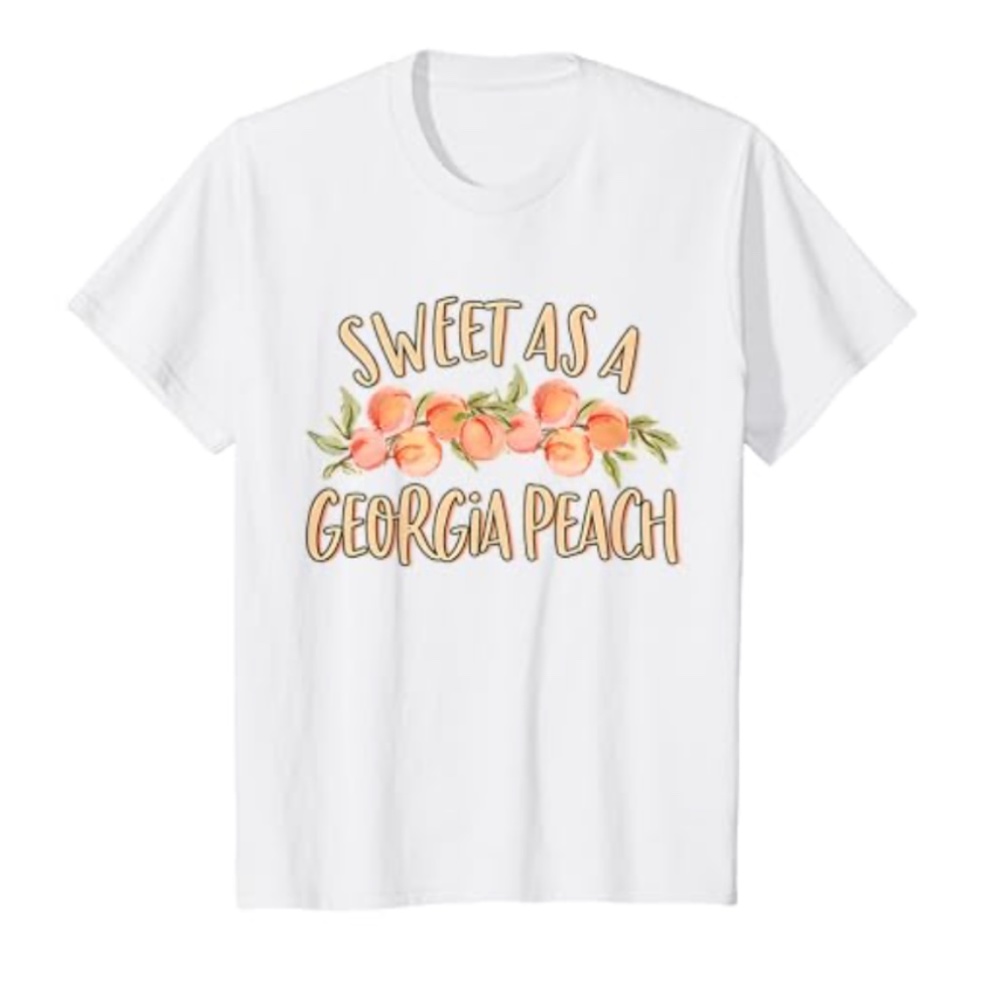 NWT Sweet As A Georgia Peach Girls Youth XS 5/6 T-shirt